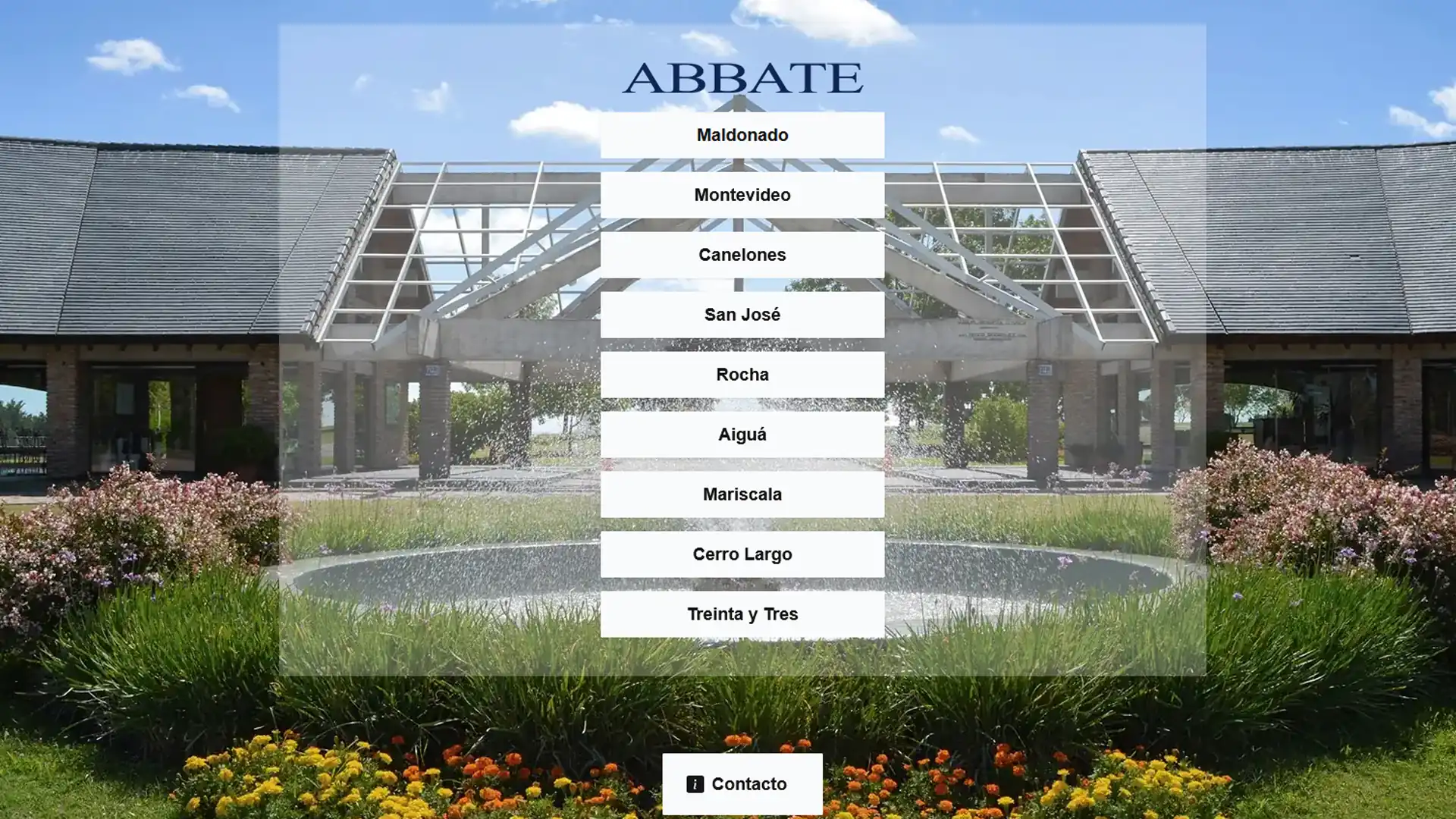 View of the Abbate.uy website showing the main section